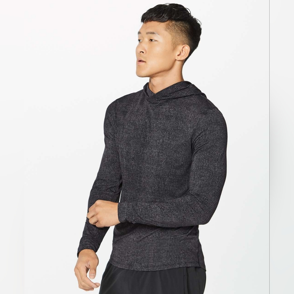 Lululemon Men's Repetition Hoodie Heathered Black Size Medium - Picture 9 of 13